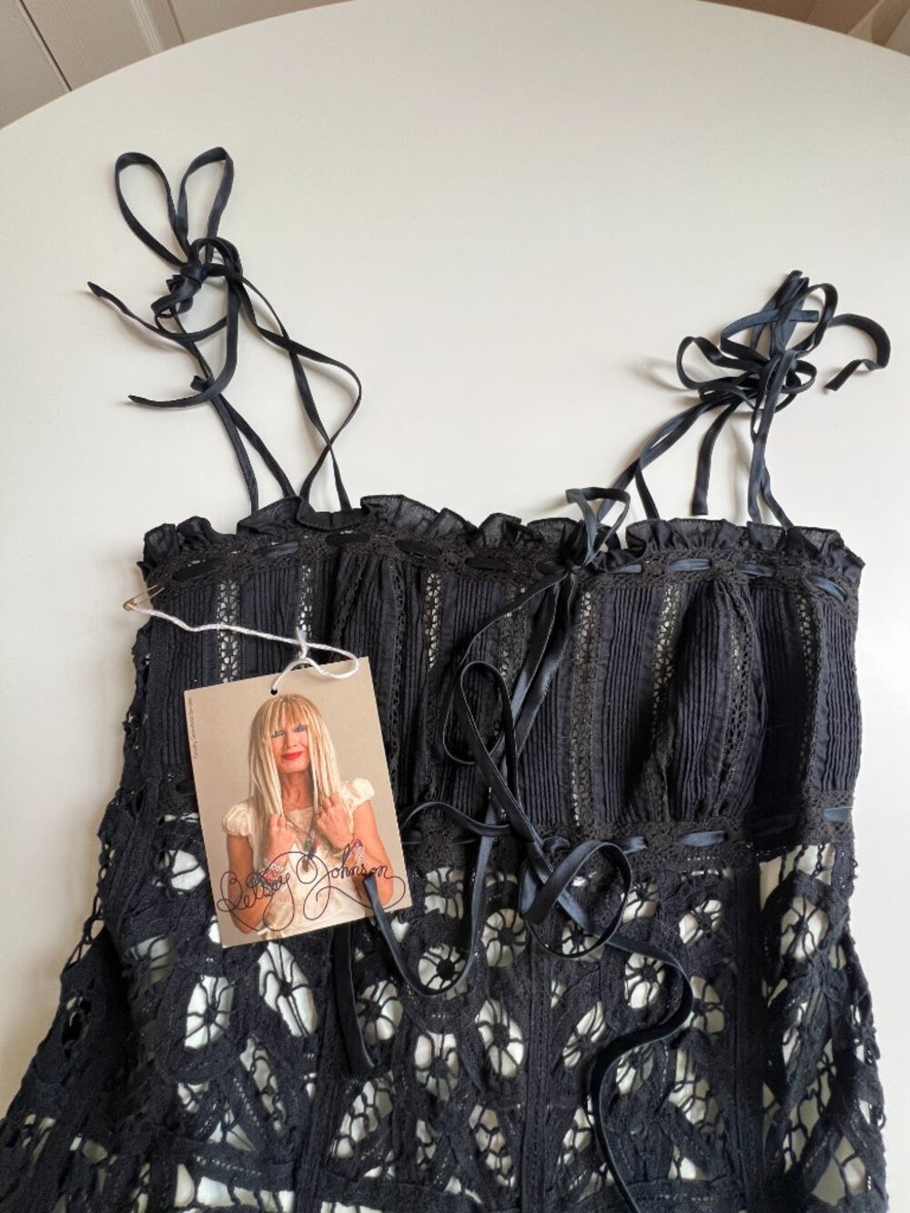 Vintage Y2K black/green Betsey Johnson lacy dress. Sz 4, NWT, perfect condition. - Picture 10 of 10